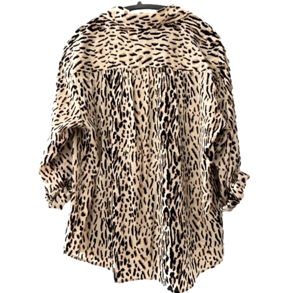 Joie 'Lidelle' Leopard Print Blouse, Size L - Picture 6 of 13